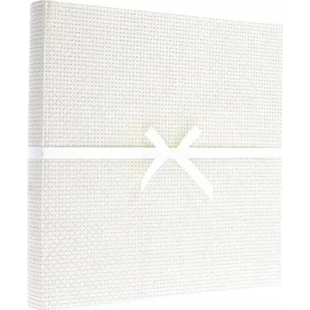 Fotoalbum Tradiční album 60 bílých stran bílé prošívané se stuhou