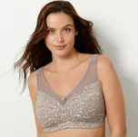 Zmenšující podprsenka z květinové krajky, bez kostic bronzová 80E