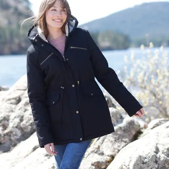 Dámská parka Nepromokavá parka s fleecovou podšívkou černá 38