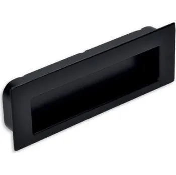 Nábytkové kování ADRIANA zápustná úchytka 96 mm - černá matná