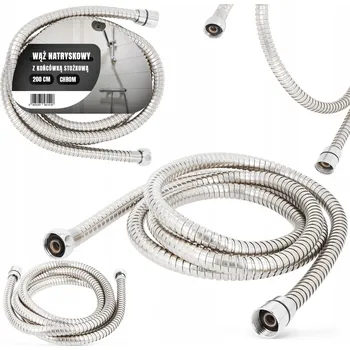 Sprchová hadice HADICE SPRCHOVÁ VANIČKA Ohebná KUŽELOVÁ 200 cm Chrom LK