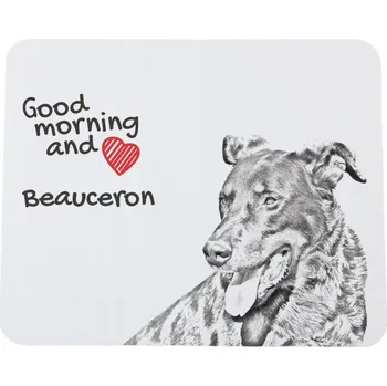 Podložka pod myš Francouzský ovčák Beauceron podložka pod myš se psem, s Vaší fotografií