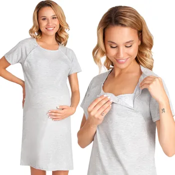 Dámská noční košile Košile pro kojící maminky Przyszła Mama S bavlna krátký rukáv