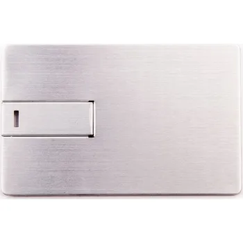 USB flash disk Flash disk MemoRabbit Kovová karta Flash disk Stříbrná + Gravírování 1 GB USB 2.0 stříbrný
