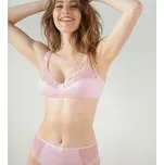 Sada 2 jednobarevných podprsenek Tropea zn. Confidence Lingerie® ze strečové bavlny a krajky, bez kostic bílá+pudrová 90B
