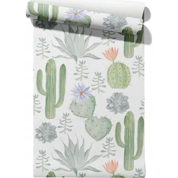 Tapeta Vliesová tapeta Kvetoucí Kaktusy – role 50 cm x 6,1 m