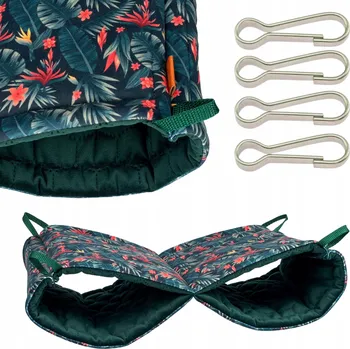 VELKÁ DVOJITÁ PATROVÁ HAMAKA PRO FREŤKY, MYŠI - LÁTKOVÁ 30x60cm uKory