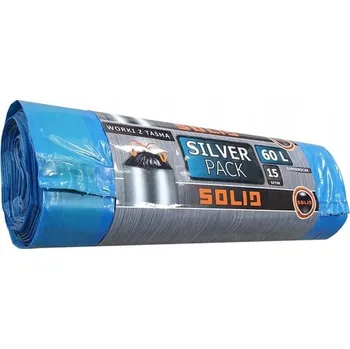 Pytle na odpadky Univerzální pytle na odpad Solid Pytle na odpad s páskou černé 60l 15 ks