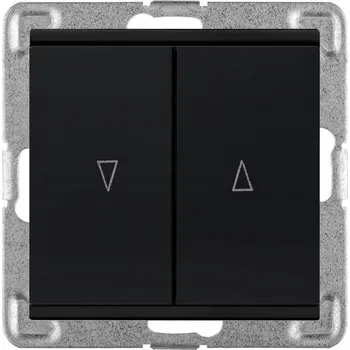 vypínač Polmark VERONA Žaluziový spínač, matná černá barva