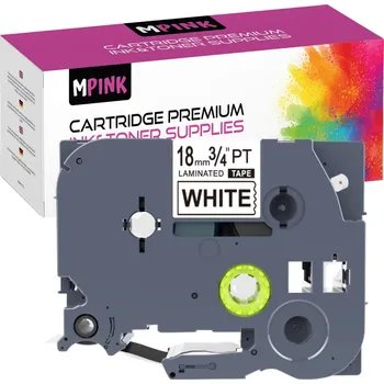 Pásek do tiskárny Páska do BROTHER TZ-241 18mm Bílá Černý Nápis Vysoce Kvalitní Pásky