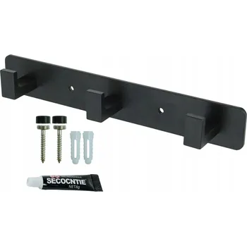 Věšák Tyč s háčky na kolíčky Global Service černá