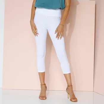 Dámské legíny 7/8 legíny s efektem plochého břicha bílá 38/40
