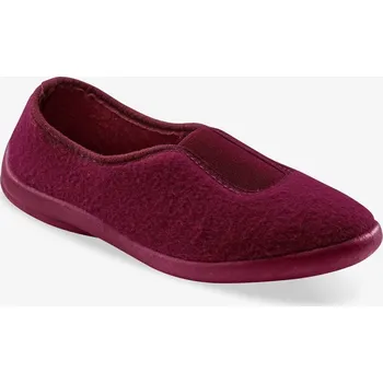 Dámské baleríny Fleecové domácí baleríny, jednobarevné švestková 37