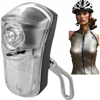 Cyklosvítilna PŘEDNÍ SVĚTLO 1-DIODOVÉ NA BATERIE ČERNÉ + BATERIE JY-7019