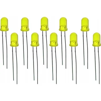 Dioda LED dioda 5mm THT kulatá žlutá - balení 10 Ks