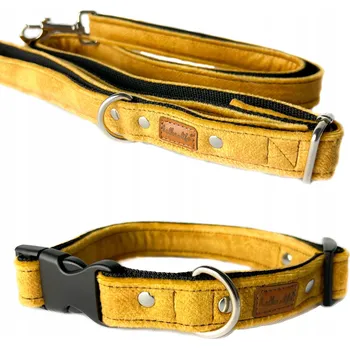 Obojek pro psa Obojek pro malého psa, sada vodítko a obojek pro štěně - Žlutá, XS