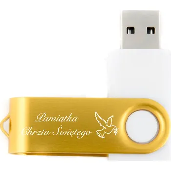 USB flash disk USB flash disk MemoRabbit otočný 512 MB USB 2.0 gravírování křtiny do 512 MB USB 2.0 bílý