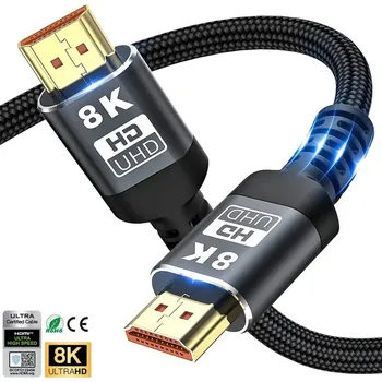 Video kabel MEGALU AU811HD, HDMI Kabel Premium Pozlacený - 8K(60Hz)/4K(120Hz) 1-5m Délka kabelu: 2 M