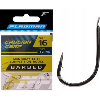 Rybářský háček Háčky Flagman Mantaray Crucian Carp č. 10, 10 ks