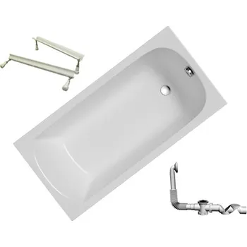 Vana Obdélníková akrylátová vana Polimat Standard, boční odtok, 130 x 70 cm