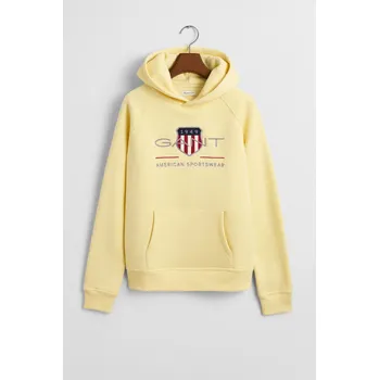 Dívčí mikina MIKINA GANT ARCHIVE SHIELD HOODIE DUSTY LIGHT YELLOW