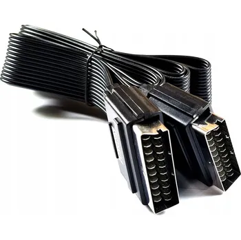 Video kabel Euro Scart kabel 5m plochý