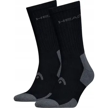 Pánské ponožky PONOŽKY HEAD TENNIS PERFORMANCE CREW SOCKS 2 PÁRY ČERNÉ 35-38