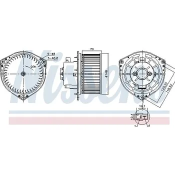 Ventilátor topení a klimatizace vnitřní ventilátor NISSENS 87454