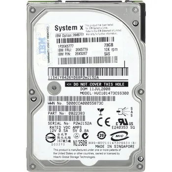 Interní pevný disk IBM 26K5779 26K5267 73GB 10K 8MB SAS 2,5'' HUC101473CSS300