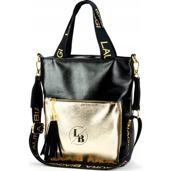 Kabelka Laura Biaggi shopper kabelka z eko kůže černá