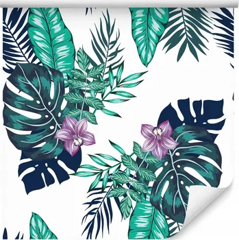 Fototapeta Tapeta do ložnice květiny listy orchidej příroda