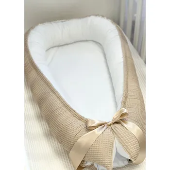 Hnízdečko pro miminko Oboustranné hnízdečko pro miminko - vaflové béžové