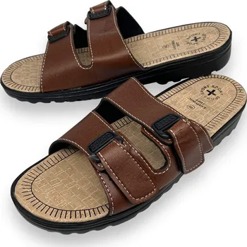 Pánské pantofle Minke Pánské hnědé pantofle 01 Barva: Hnědá, Velikost: 44