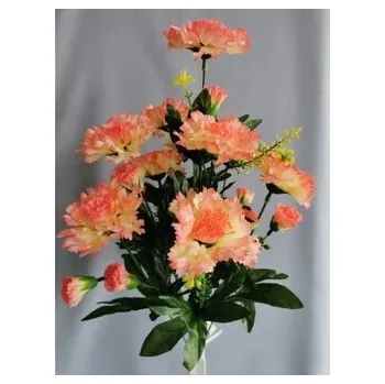 umělá květina Karafiát kytice lososová H255/lososová