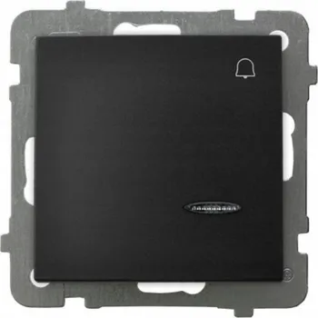 vypínač OSPEL AS Zvonkový spínač s podsvícením černý