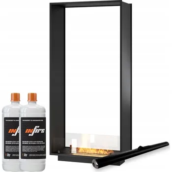 Biokrb Závěsný biokrb InFire 83,5 x 163 x 35 cm černý