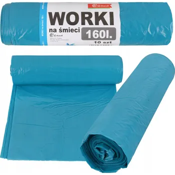 Pytle na odpadky PYTLE NA ODPADKY LDPE SILNÉ ODOLNÉ 160L MODRÉ 10 Ks