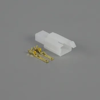 Vidlice na kolo Sada konektoru Faston 2.8 mm, 2 póly, bílá - vidlice (samec)