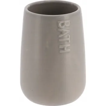 Šedý keramický kelímek na zubní kartáčky