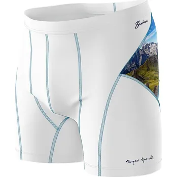 Pánské funkční trenýrky HIGHLANDER bílá Bamboo Ultra - Modrá / XL