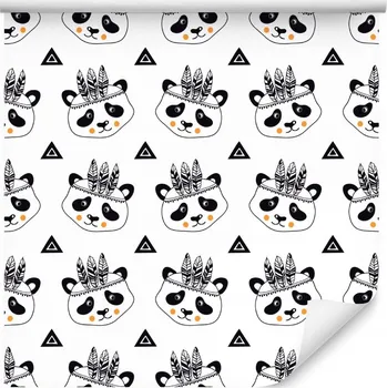 Tapeta 10m TAPETA do dětského pokoje s pandami a medvídky
