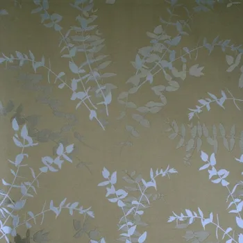 Tapeta Tapeta stříbrná s motivem zlatých lístků
