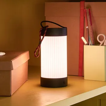 Venkovní osvětlení HÜBSCH LED dobíjecí stolní lampa Camp černá, sklo, železo, IP44 černá, bílá LED 3 W celkem - Doprava zdarma