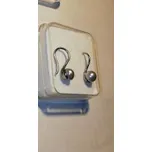 Dívčí náušnice afroháček se sladkovodní perlou šedou