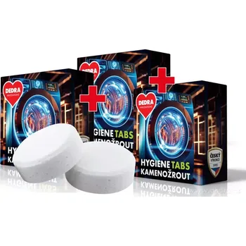 EKO čistič pračky HYGIENE TABS KAMENOŽROUT, 6x 35 g, 2+1 zdarma (proti zápachu a usazeninám )
