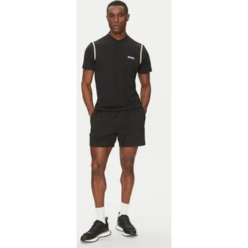 Pánská móda BOSS Polokošile Pariq 50534347 Černá Slim Fit XL