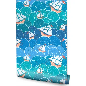 Fototapeta Tapeta pro mládež Plachetnice Barevné LODĚ Oceán