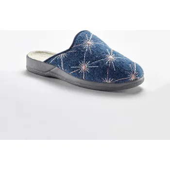 Dámské pantofle Pantofle s podšívkou s efektem kožešiny nám.modrá 39