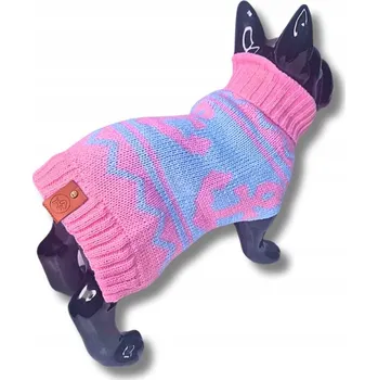 Dámský svetr SVETR pro psy, rolák, MOŘSKÁ PINK vel S