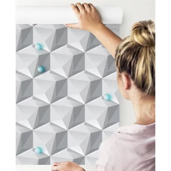 Fototapeta Tapeta Geometrický Vzor - 3D Efekt Vliesová 0.5